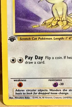 Meowth 56/64 Jungle Set 1st Edition 1999 Vintage Pokemon TCG - Image 3