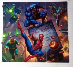 MTG Marvel Spider-Man Art Series Full 6 Card Set Puzzle Scene Collectible Cards - Image 1