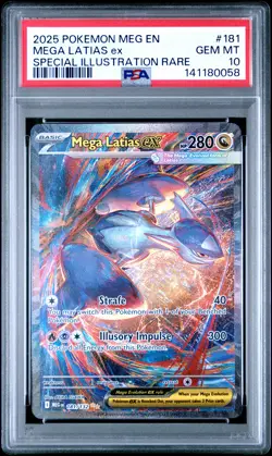 2025 POKEMON MEG EN-MEGA EVOLUTION #181 MEGA LATIAS EX PSA 10 - Image 1