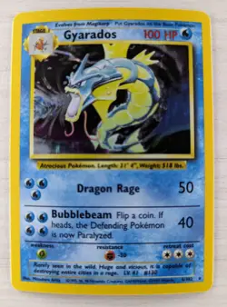 GYARADOS 6/102 BASE SET HOLO RARE POKEMON TCG 1999 - Image 1