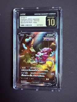 ✨✨ CGC 10 Pristine Japanese Pokemon 2022 Hoopa V 231/172 SAR S12a VSTAR Universe - Image 1