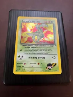 Rocket’s Scyther 13/132 Gym Heroes Unlimited Vintage Rare Holo Pokemon TCG - NM - Image 2