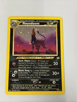 Pokemon TCG Houndoom Neo Revelation LP 08/64 - Image 1