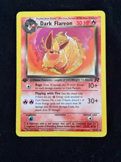 2000 Pokemon Rocket - Dark Flareon 1st Edition 35/82 Near Mint - Image 1