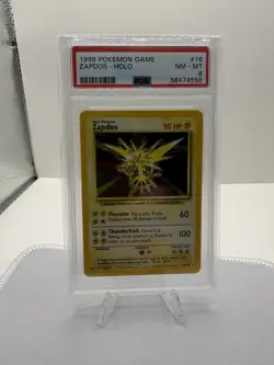 Pokemon TCG 1999 Zapdos 16/102 Base Set Holo Rare Card Stock PSA 8 - Image 1