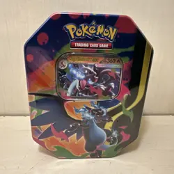 Pokemon TCG Mega Charizard X ex Tin 4 Booster Packs & Charizard Promo - Image 1