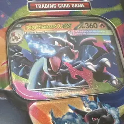 Pokemon TCG Mega Charizard X ex Tin 4 Booster Packs & Charizard Promo - Image 4