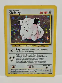 Pokemon WOTC Base Set Clefairy Holo Rare 5/102 LP - Image 1