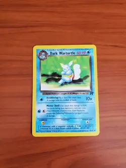 2000 Vintage WOTC Pokemon Team Rocket Unlimited Dark Wartortle #46/82 - NM - Image 1