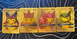 Pokemon Gold Metal Cosplay Card Lot GX VMAX Pikachu Charizard Raichu Lucario 10 - Image 2