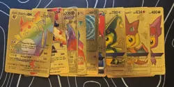 Pokemon Gold Metal Cosplay Card Lot GX VMAX Pikachu Charizard Raichu Lucario 10 - Image 3