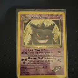 Pokemon TCG Sabrina's Gengar Gym Challenge 29/132 Rare Regular 90 HP WOTC - Image 1