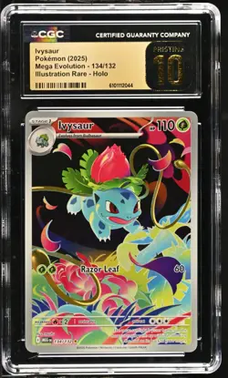 Pokemon Ivysaur 134/132 Illustration Rare Mega Evolution - CGC 10 PRISTINE - Image 1