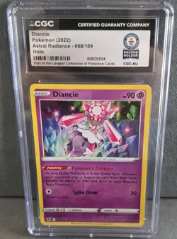 World record Pokemon Diancie Astral Radiance Holo 068/189 CGC 2022 Jewel Basic - Image 1