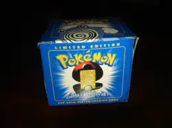 POKEMON 23K GOLD Plated Trading Card POLIWHIRL Pokeball Burger King NEW SEALED - Image 1