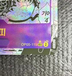 2025 One Piece TCG Monkey D. Luffy OP05-119 SEC Manga Alt Art Promo NOT FOR SALE - Image 5