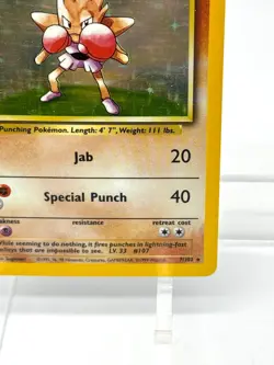 Hitmonchan 1999 Pokemon TCG 7/102 Holo Card Rare - Image 4