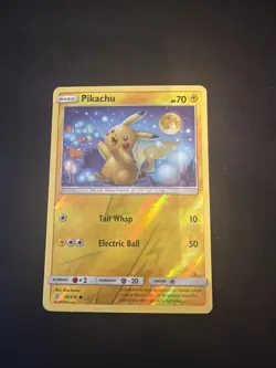 Pikachu 56/236 Sm-Unified Minds Reverse Holo Pokemon Card - Image 1