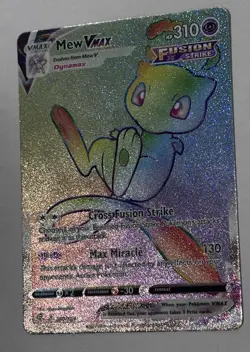 Mew VMAX Rainbow Full Art Fusion Strike 268/264 Pokemon Card TCG NM - Image 2
