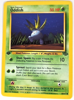 Pokemon TCG Oddish 1999 Wizards Of The Coast 1st Edition Jungle Card #58 No Play - Image 1