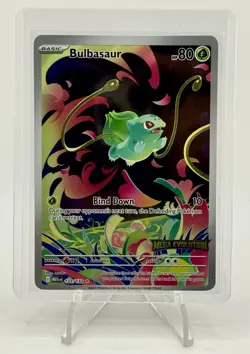 2025 Pokemon TCG Bulbasaur IR 133/132 Mega Evolutions Stamped Promo Card NM - Image 1