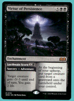 VIRTUE OF PERSISTENCE LOCTHWAIN SCORN WILDS OF ELDRAINE WOE ENCHANTMENT MTG 115 - Image 1