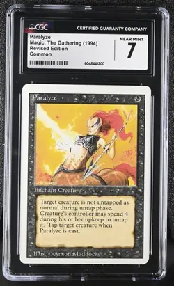 MTG Magic The Gathering Paralyze Revised Edition 1994 CGC 7 - Image 1