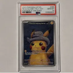 PSA 10 Van Gogh Pikachu with Grey Felt Hat SVP EN 085 Black Star Pokemon Card - Image 1