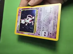 Pokemon Mewtwo 10/130 Base Set 2 Holo MP Card with Swirl !🌀 - Image 4
