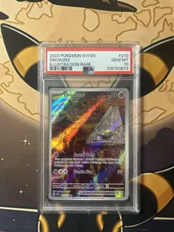 Pokemon Drowzee TCG Scarlet & Violet Holo Illustration Rare Card 210/198 PSA 10 - Image 1