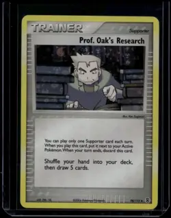 Pokemon TCG Prof. Oak's Research 98/112 FireRed & LeafGreen Reverse Holo LP - Image 1
