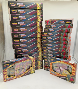 Lot of (30) Pokemon TCG Crown Zenith Boxes (16) Regidrago (14) Morpeko V Union - Image 1