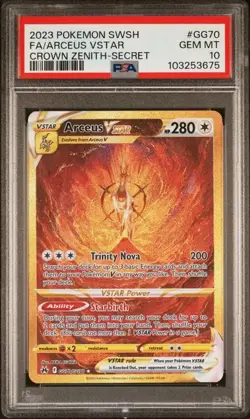 2023 Pokemon Crown Zenith Arceus VStar #GG70 Secret Rare PSA 10 - Image 1