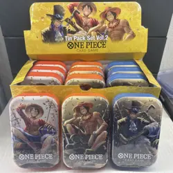 One Piece TCG Tin Pack Set Vol. 2 Set Lot Of 12 TS-02 with Display English NEW - Image 4