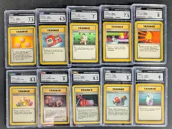 Lot (10) 1999 Pokemon Assorted CGC Graded Trainer Cards w/ Potion - Image 1