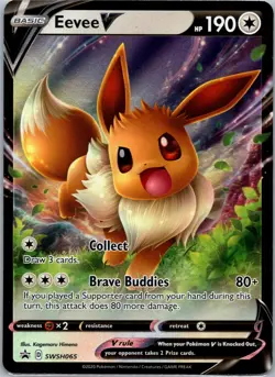 Pokemon 2019 Eevee V - Promo Holo Sword & Shield Promo Cards SWSH065 NM - Image 1