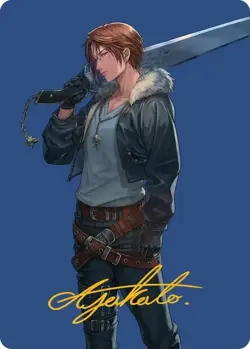 Squall, SeeD Mercenary Art Card (Gold-Stamped Signature) - Art Series: Final Fan - Image 1