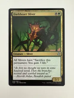 Darkheart Sliver MTG Magic the Gathering Card NM Near Mint TSR - Image 1