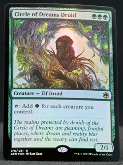 Circle of Dreams Druid Foil Adventures Forgotten Realms, AFR R 176, MTG Magic - Image 1