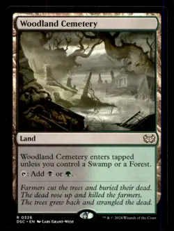 Woodland Cemetery LP Light Play Duskmourn Commander MTG [12379] - Image 1