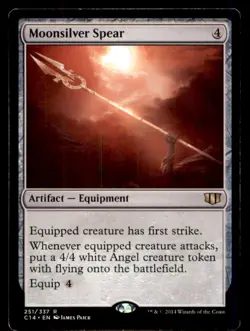 Moonsilver Spear LP Light Play Commander 2014 MTG [11775] - Image 1
