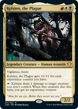 Kelsien, the Plague - Foil Light Play, English Magic the Gathering MTG Commander - Image 1