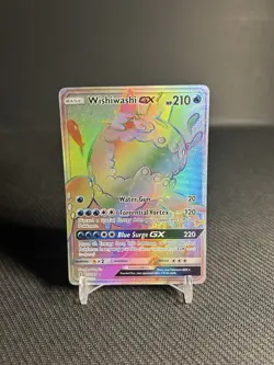 Pokemon TCG Wishiwashi GX (Secret) 151/145 Sm-Guardians Rising Holo LP - Image 1