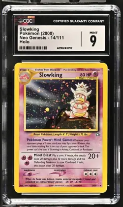 CGC 9 Mint Slowking 14/111 Neo Genesis (2000) Pokemon - Image 1