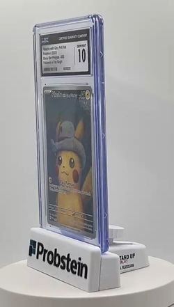 2023 Pokemon Black Star Promo Pikachu Grey Felt Hat x Van Gogh CGC 10 GEM MINT - Image 2