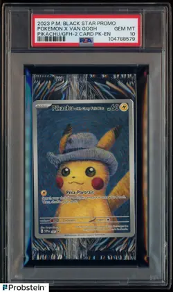 Pokemon Pikachu with Grey Felt hat Van Gogh 085 Graded Sealed Promo PSA 10 - Image 1