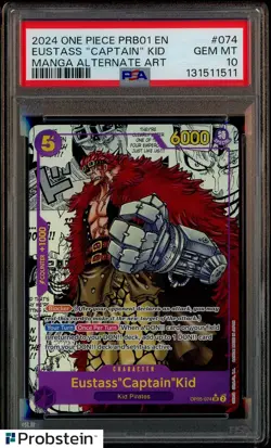 2024 Pokemon PRB01 EN #074 Eustass Captain Kid Manga Alternate Art PSA 10 - Image 1