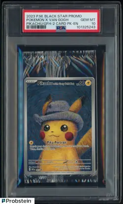 Pokemon Pikachu with Grey Felt hat Van Gogh 085 Graded Sealed Promo PSA 10 - Image 1