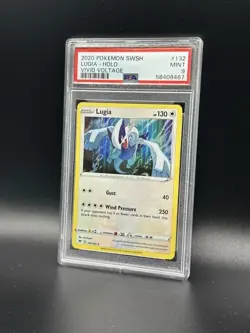 PSA 9 MINT Lugia 132 2020 Pokemon SWSH Vivid Voltage Holo - Image 1