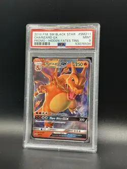 PSA 9 MINT Charizard GX SM211 2019 Pokemon SM Black Star Promo Hidden Fates - Image 1
